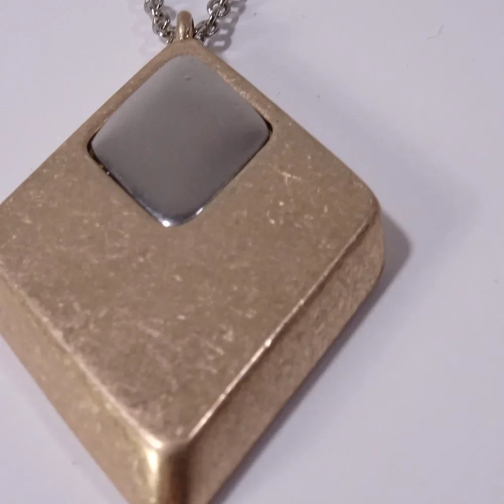 Ann taylor LOFT Gold Silver Pendant Necklace NWT 39.50